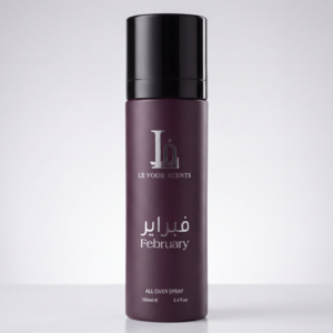 February All-Over Spray by Le Vogh – Purple perfume spray bottle